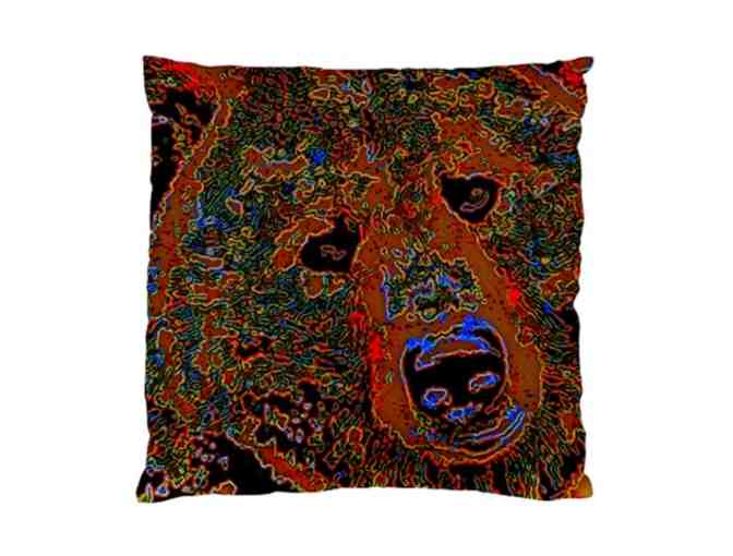 ! 2 SIDED ART DELUXE CUSHION CASE(S) +A3 GICLEE PRINT!: 'BEAR' BY WBK