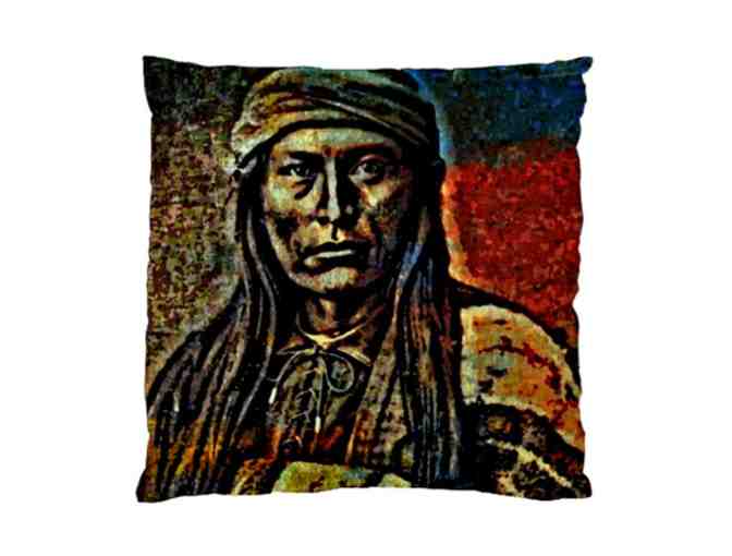 ! 2 SIDED ART DELUXE CUSHION CASE(S) +A3 GICLEE PRINT!: 'CHIEF COCHISE' BY WBK