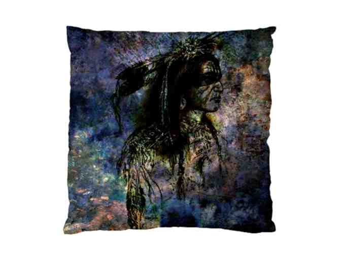 ! 2 SIDED ART DELUXE CUSHION CASE(S) +A3 GICLEE PRINT!: 'GHOST DANCE' BY WBK