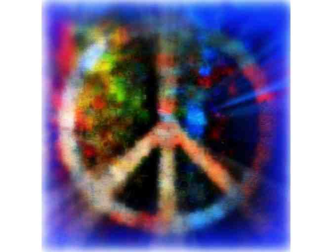! 2 SIDED ART DELUXE CUSHION CASE(S) +A3 GICLEE PRINT!: 'PEACE #24' BY WBK
