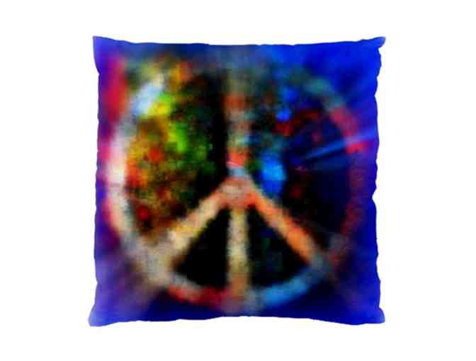 ! 2 SIDED ART DELUXE CUSHION CASE(S) +A3 GICLEE PRINT!: 'PEACE #24' BY WBK