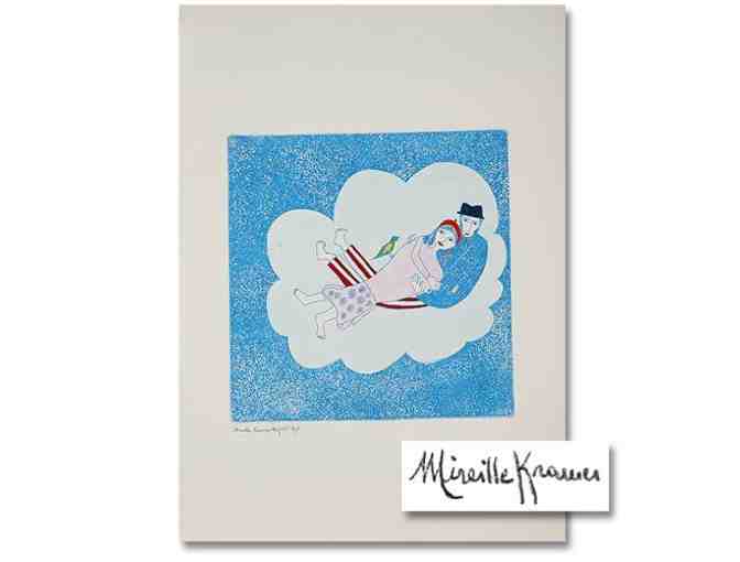 'Lovers In The Sky' by Mireille Kramer: Ltd. Edition Etching, Signed & Numbered by Artist