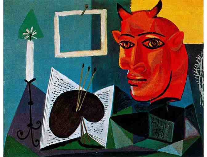 'Candle, Palette and Head of Red Bull' by PICASSO