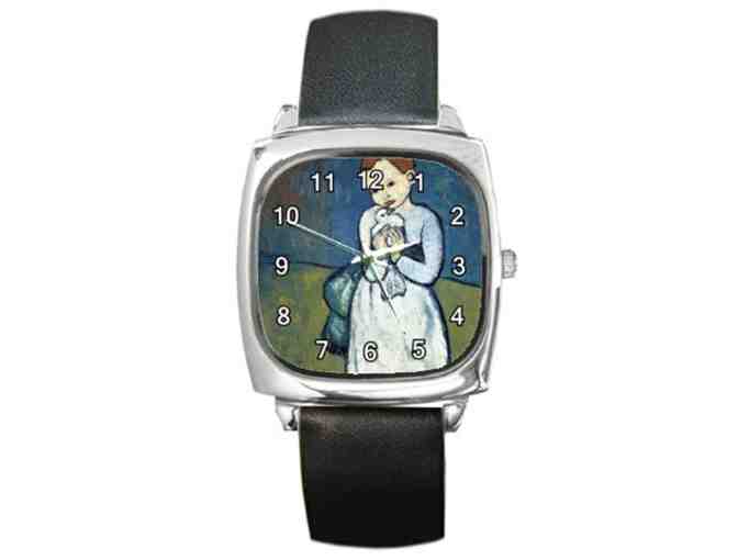 'Child With Dove' by Pablo PICASSO: Leather band watch