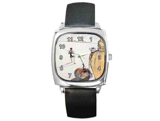 'Chocolate' by Salvador DALI:  Leather band watch