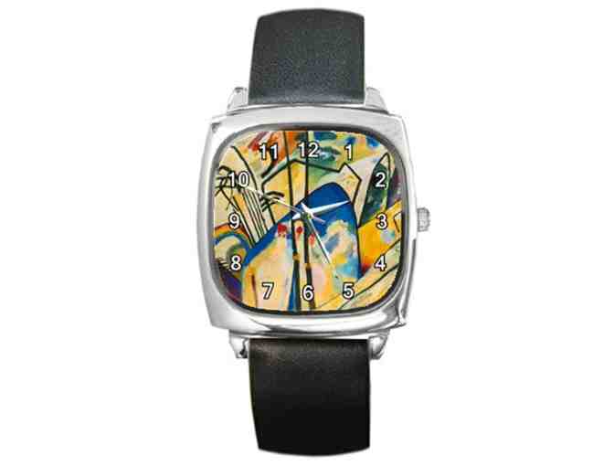 'COMPOSITION IV' by KANDINSKY:  Leather Band Art Watch