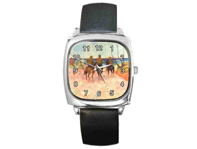 'Riders On The Beach' by GAUGUIN:  FREE Leather Band ART WATCH w/BID!
