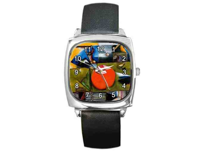 'Russian Village Under The Moon' by Marc CHAGALL:  FREE Leather Band ART WATCH w/BID!