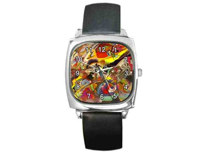 'Study For Composition VII' by KANDINSKY:  FREE Leather Band ART WATCH w/BID!