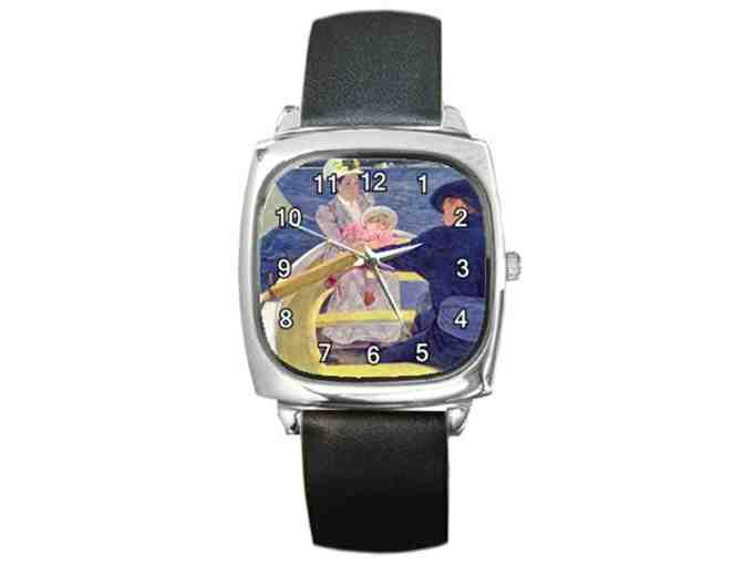 'The Boating Party' by Mary CASSATT:  FREE Leather Band ART WATCH w/BID!