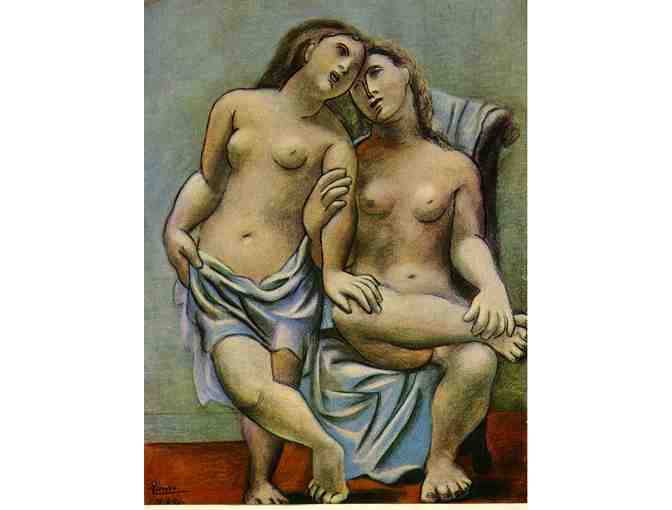 'Two Nude Women' by Pablo PICASSO:  Free Leather ART WATCH w/BID!