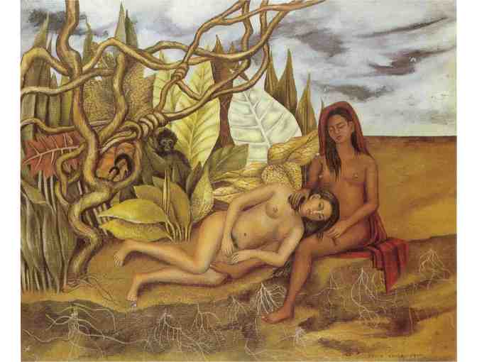 'Two Nudes In The Forest' by Frida KAHLO:  FREE Leather ART WATCH w/Bid!
