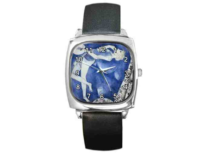 'The Painter To The Moon' by Marc CHAGALL:  FREE Leather Band ART WATCH w/BID!