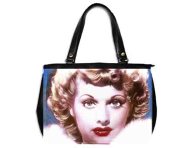 #9: *  'LUCILLE, GOLDEN YEARS': CUSTOM MADE LEATHER TOTE BAG!