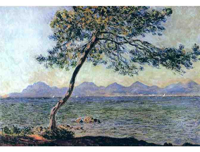 $0! FREE LEATHER WATCH W/ART BID:  'At Cap D'Antibes' by Claude MONET