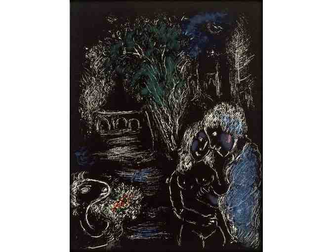 $0! FREE LEATHER WATCH W/ART BID: 'A Green Tree With Lovers' by Marc CHAGALL
