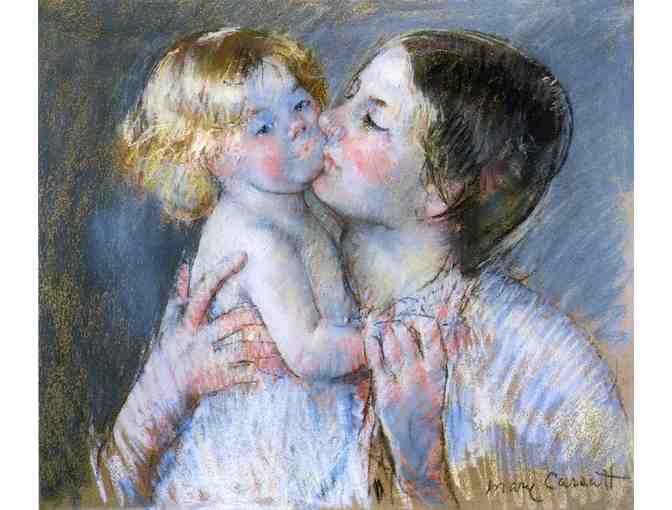 $0! FREE LEATHER WATCH W/ART BID: 'A Kiss For Baby Anne' by Mary CASSATT