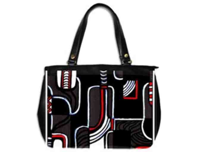 *  'RACEWAY' BY WBK: CUSTOM MADE LEATHER TOTE BAG!
