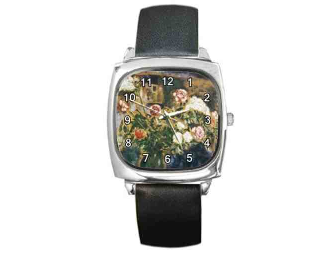 'Peonies and Lilacs' by Marc CHAGALL:   Leather ART WATCH !