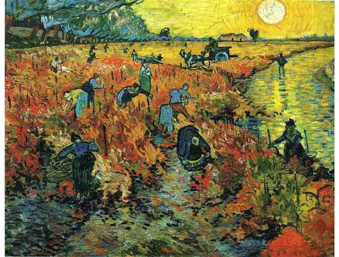 'Red Vineyards At Arles' by Vincent VAN GOGH:   Leather Band ART WATCH !