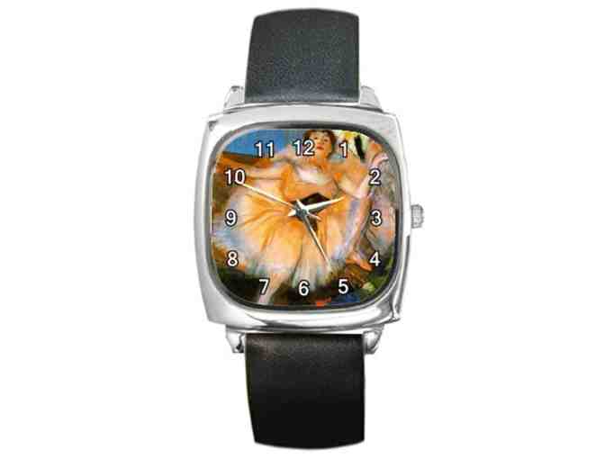 'Seated Dancer' by Edgar DEGAS: Leather Band ART WATCH !