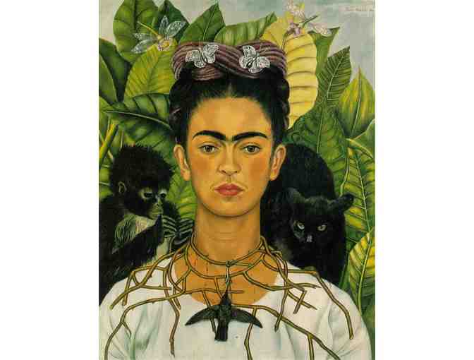 'Self Portrait With Necklace Of Thorns' by Frida KAHLO:   Leather ART WATCH !