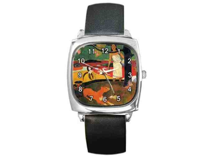 'Tahitian Pastoral II' by GAUGUIN:   Leather Band ART WATCH !
