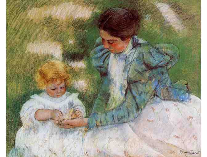 'Mother Playing With Her Child' by Mary CASSATT:   Leather ART WATCH !