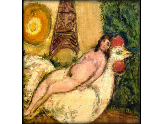'Naked On A White Cock' by Marc CHAGALL: Leather ART WATCH !