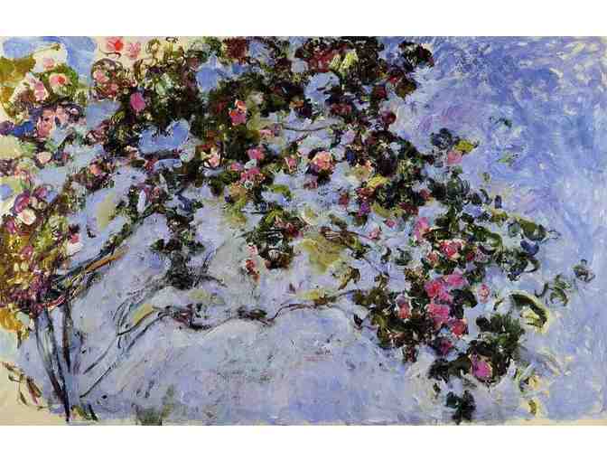 'The Rose Bush' by Claude MONET:   Leather Band ART WATCH !