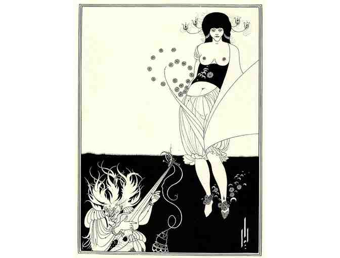 'The Stomach Dancer' by Aubrey Beardsley:   Leather Band ART WATCH !