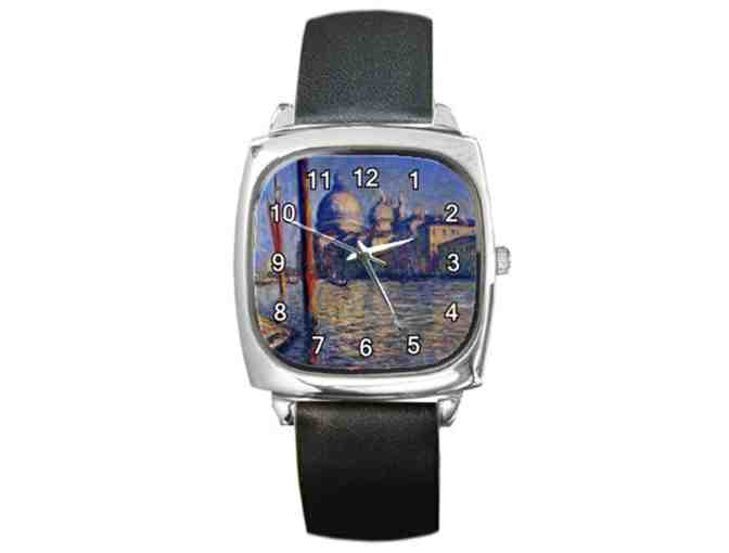 'The Grand Canal' by Claude MONET:   Leather Band ART WATCH !