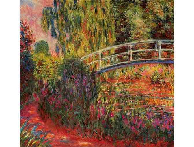 'The Japanese Bridge With Path' by MONET:  Leather Band ART WATCH!