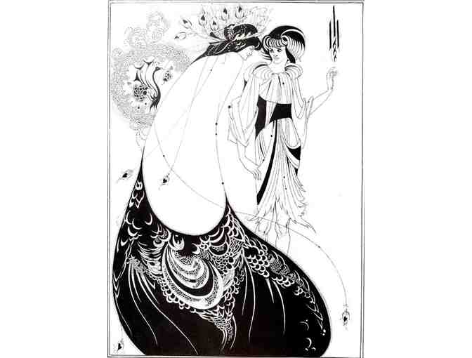 'The Peacock Skirt' by Aubrey BEARDSLEY:   Leather Band ART WATCH!