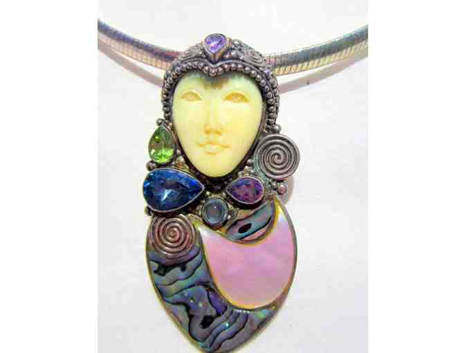 1 ONLY! GODDESS pendant/brooch with SS Omega Necklace