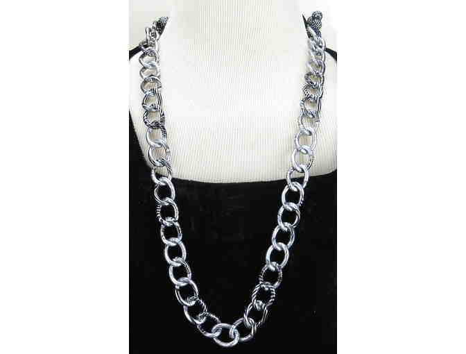 1/KIND ART TREND 'painted chain'  NECKLACE #306