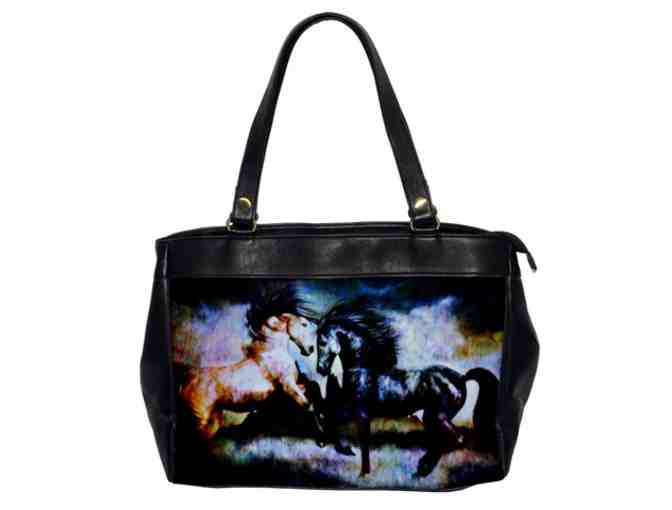 'Prance': Custom Made Leather Multi-Purpose Office Tote Bag! GREAT FOR TRAVEL TOO!