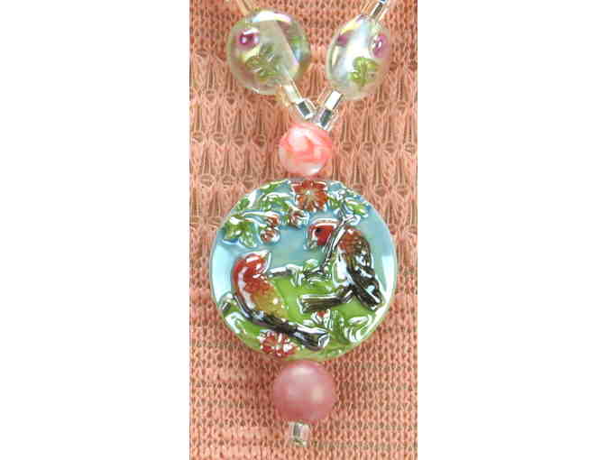 #805:  1/Kind Necklace with Semi Precious Gems and Deluxe Focal Elements!