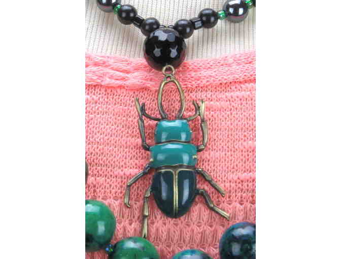 #818: 1/Kind Necklace with Semi Precious Gems! 2 Necklace Ensemble! 3 Looks!