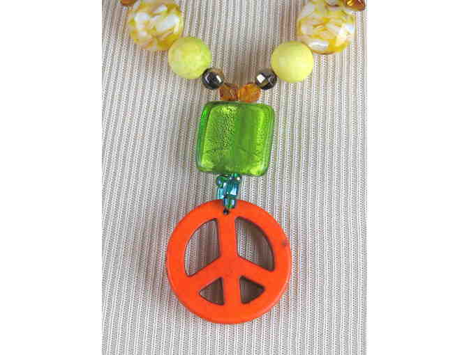 PEACE!! 1/KIND GEMSTONE NECKLACE #447