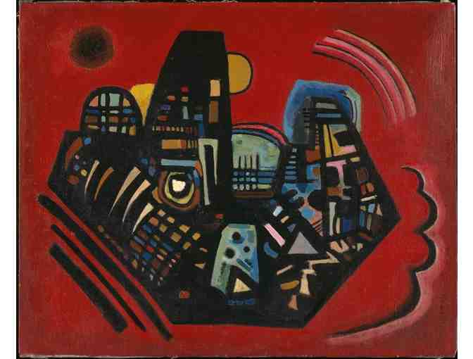 'Black-Red' by KANDINSKY: Leather Band ART watch!