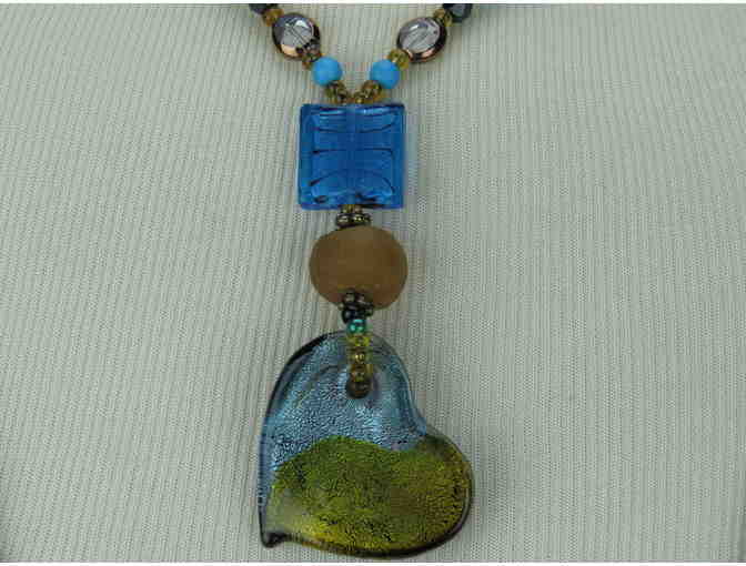 Whimsical and Romantic Necklace:  Turquoise, Magnesite, and Hematite Gems! 1/Kind!