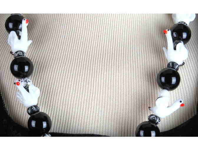 'The Swans': 1/KIND GEMSTONE NECKLACE #398