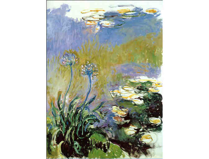 'Agapanthus' by Claude MONET: Leather Band ART watch!