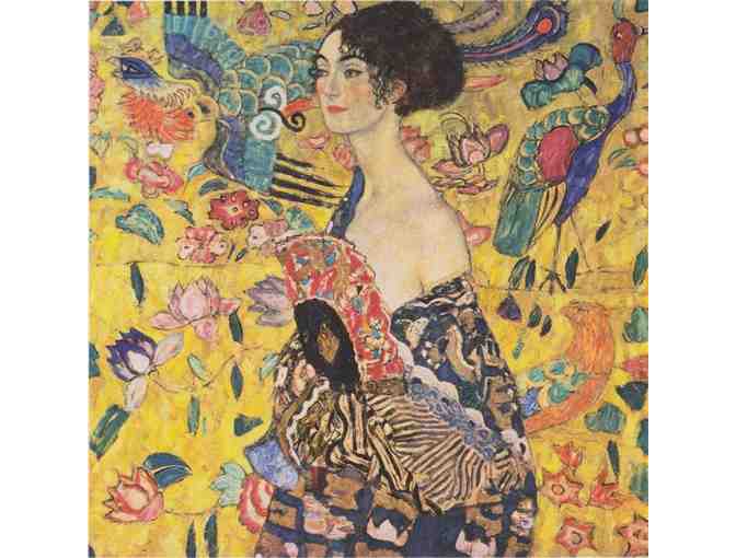 'Lady With A Fan' by KLIMT: Leather ART watch!