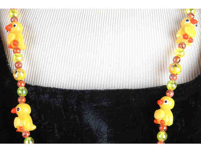 'LITTLE DUCKS':  Happy Artistan FAB FAUX NECKLACE #418