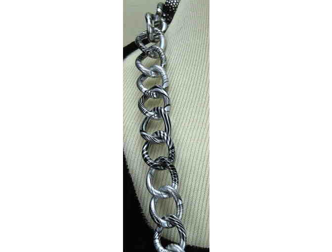 1/KIND ART TREND 'painted chain'  NECKLACE #306