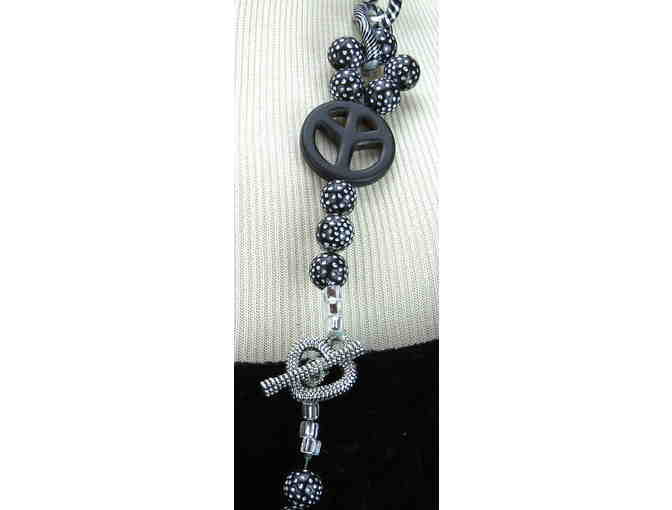 1/KIND ART TREND 'painted chain'  NECKLACE #306