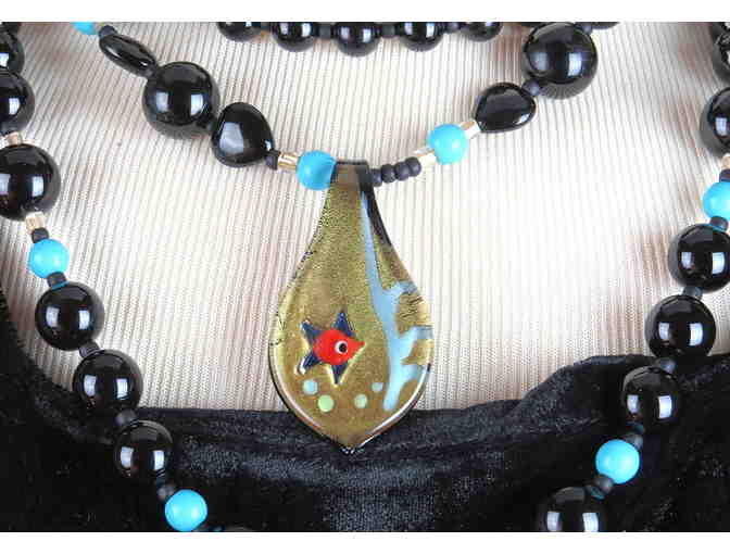 Awesome, 3 strand, Handcrafted 1/KIND GEMSTONE NECKLACE #395