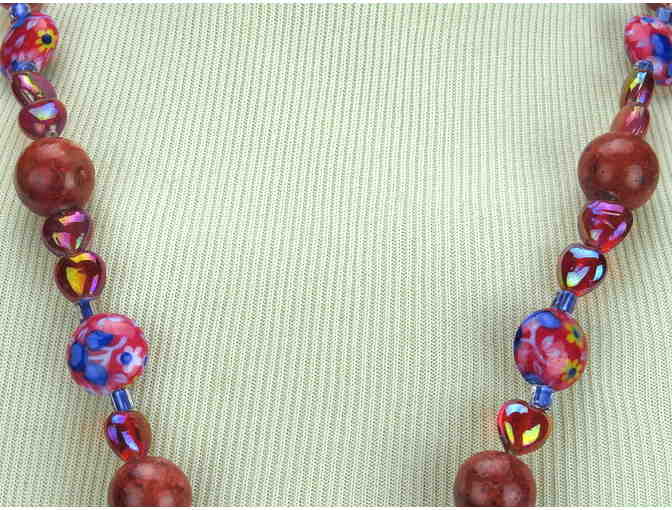 Doggy! Pop NECKLACE #247 *w/ Mother of Pearl and Sponge Coral elements*